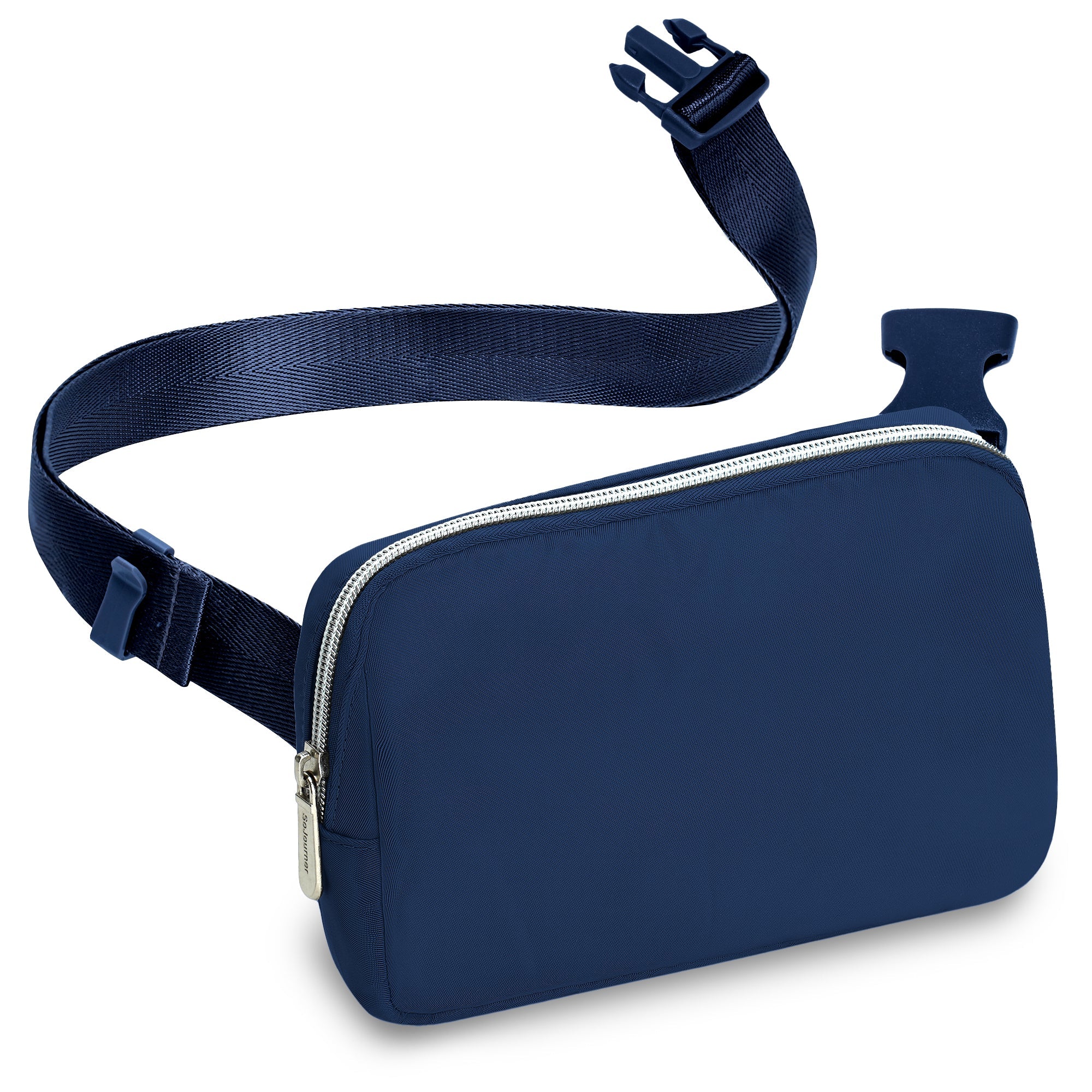 Fanny Pack (1 Pocket) in navy blue with adjustable strap, perfect for rave outfits and casual outings.