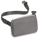 Fanny Pack (1 Pocket) in gray with adjustable strap, perfect for rave outfits and everyday use.