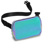 Fanny Pack (1 Pocket) in iridescent finish, perfect for stylish rave outfits and versatile wear.