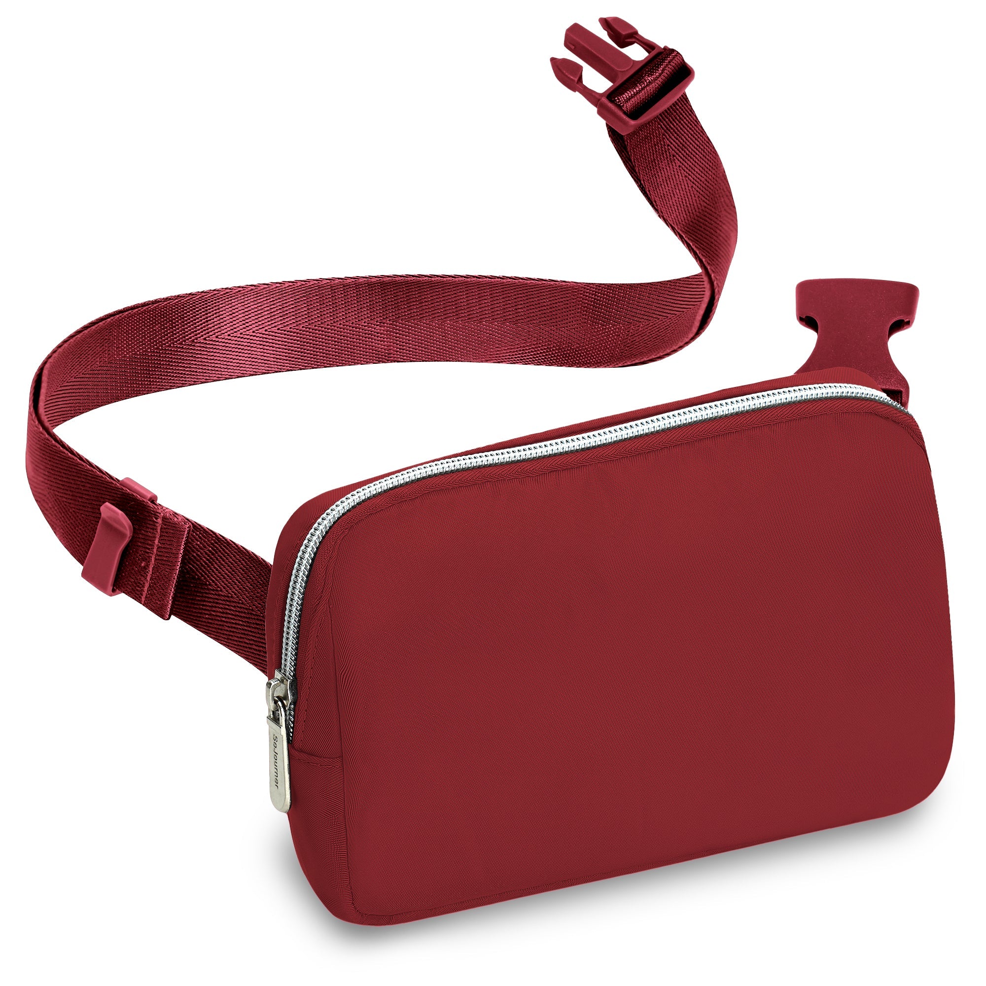 Fanny Pack (1 Pocket) in red with adjustable strap, perfect for stylish rave outfits.