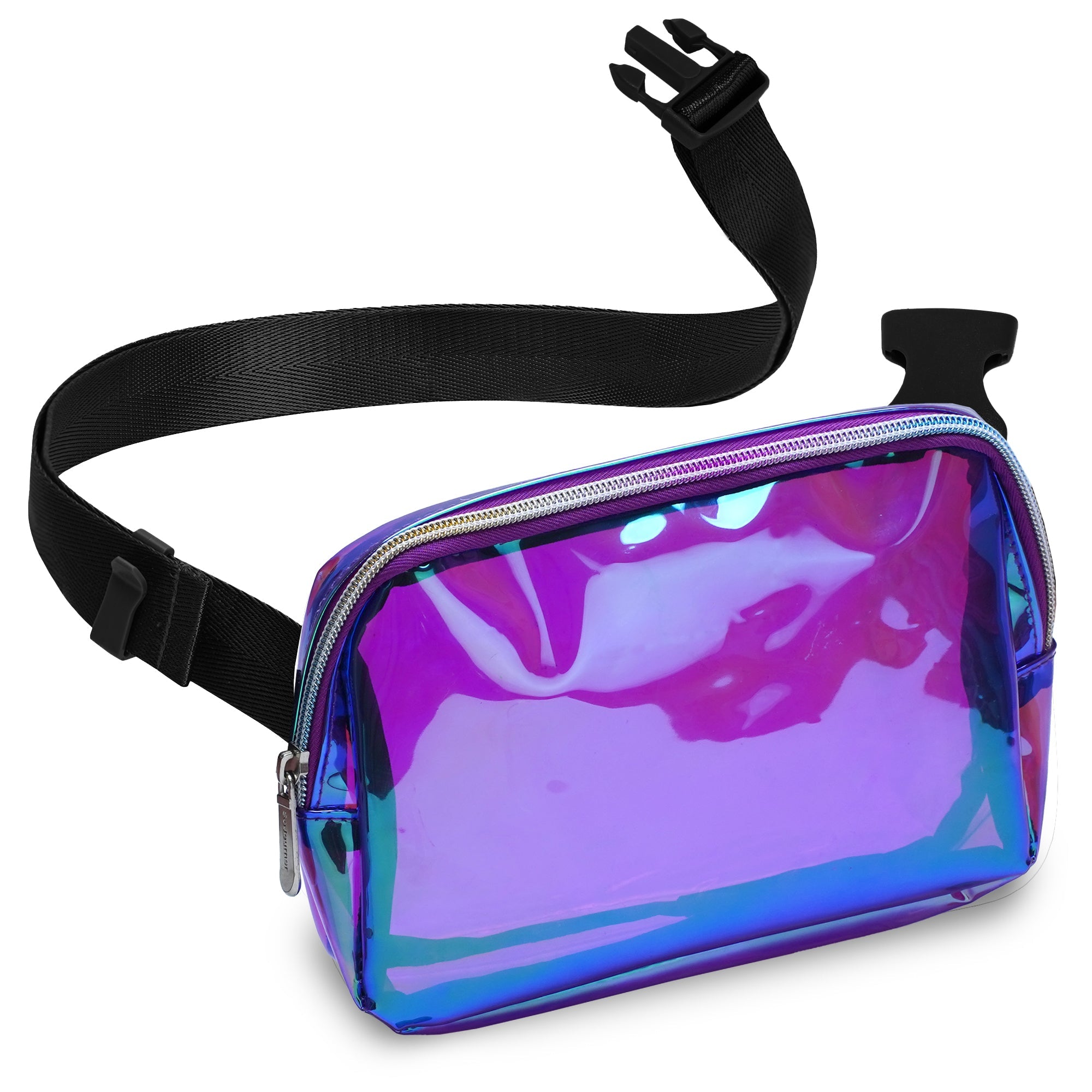 Fanny Pack (1 Pocket) in iridescent design, perfect for rave outfits and stylish festivals.