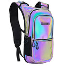Hydration Pack Backpack (Medium) with holographic design, lightweight and adjustable, ideal for rave outfits.