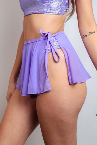 Lavender Mesh Swirl Skirt