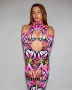 Limited Edition Monarch Cold Shoulder Jumpsuit - rave bodysuit - styling view 4 - festival fashion