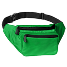 Fanny Pack (Solids) in vibrant green color, featuring multiple pockets for organized storage and durable construction.