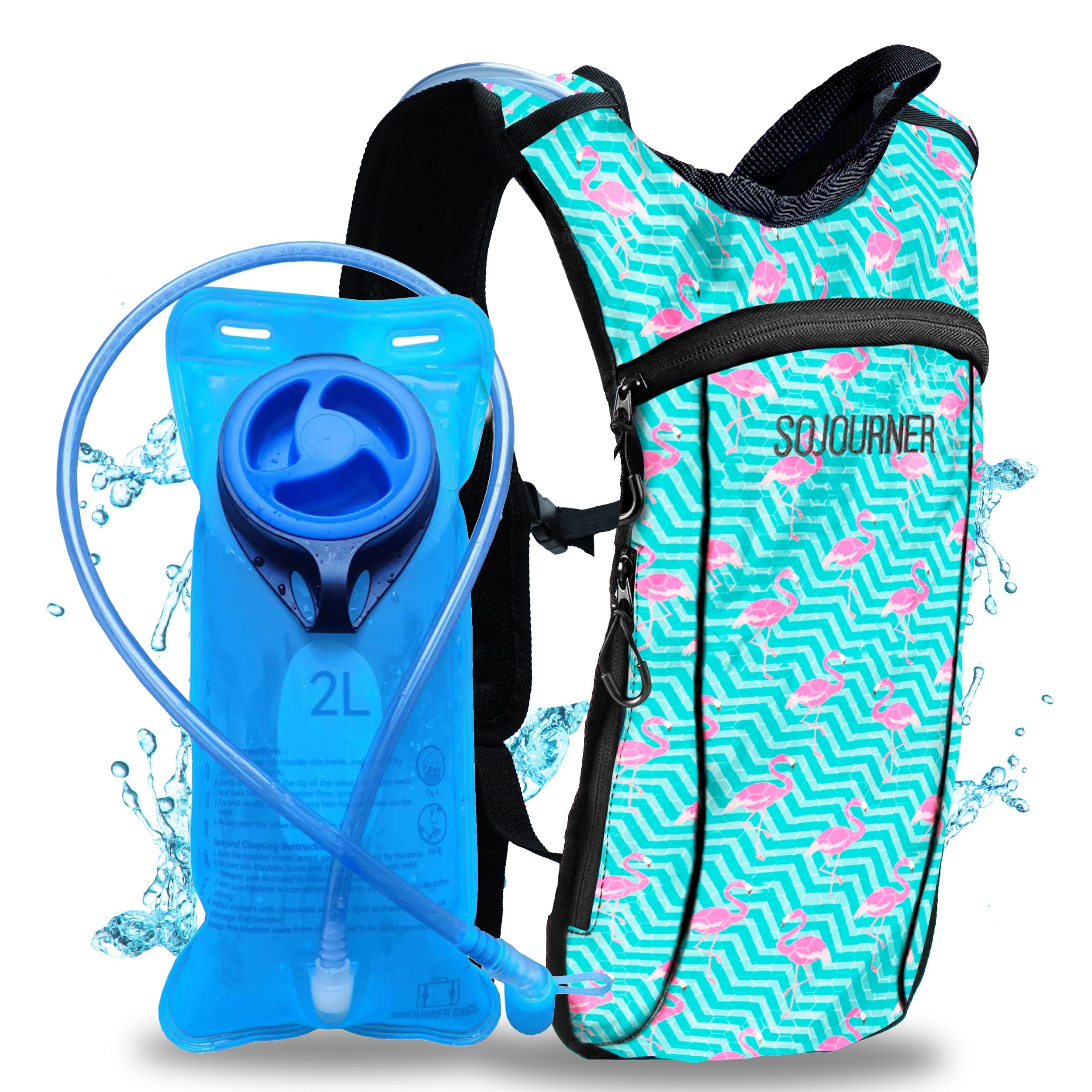 Hydration Pack Backpack (Small) with 2L BPA free hydration bladder for comfortable carrying during activities.
