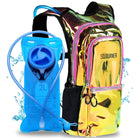 Hydration Pack Backpack (Medium) with 2L BPA-free bladder for kids and lightweight design, perfect for rave outfits.