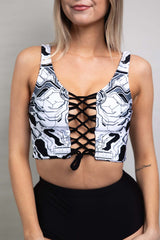 Mechanoid Reversible Lace Up Top Freedom Rave Wear Size: X-Small