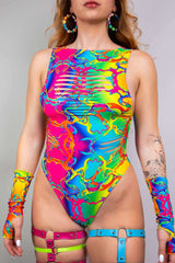 PRIDE. Slit Sideboob Bodysuit FRW New Size: Medium