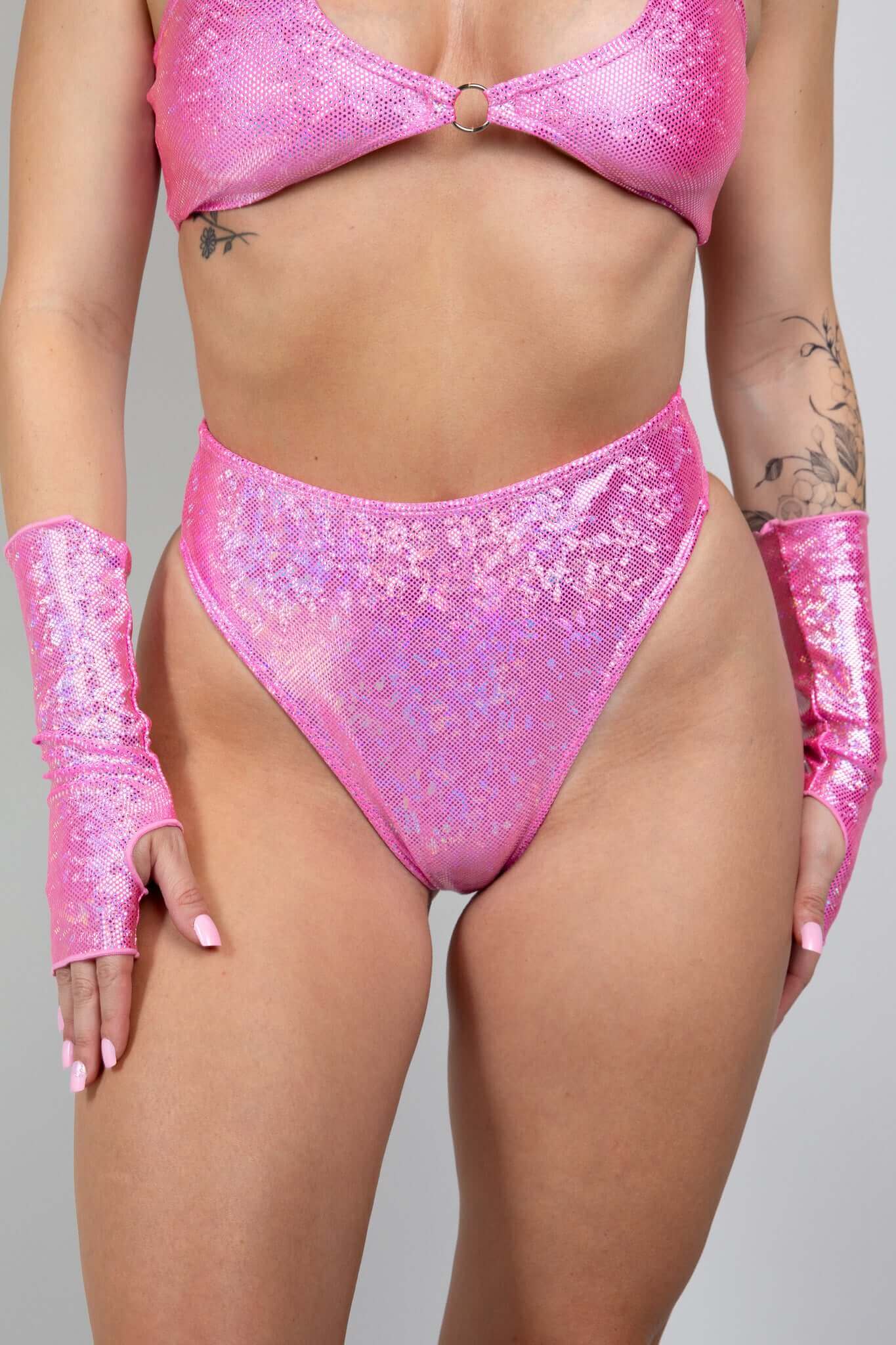 Bubble Gum Holo High Waisted Thong