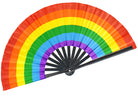 Festival Fans - Large rainbow folding fan for raves, parties, and burlesque events.