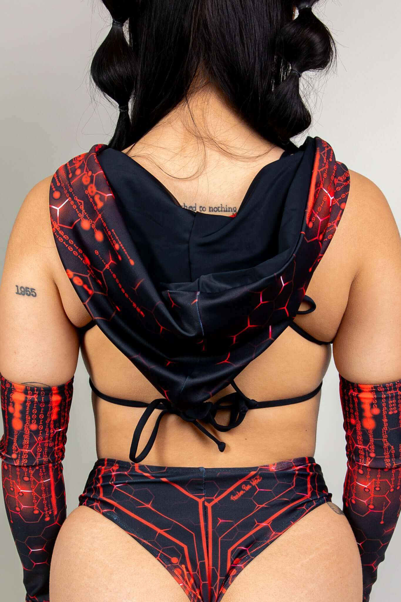 Red Singularity Assassin Hood Freedom Rave Wear Color: Black/Red