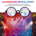 Steampunk Goggles and Kaleidoscope Glasses for a psychedelic light show effect, perfect for rave outfits and cosplay.