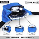 Fanny Pack (Solids) showing spacious 3-pocket design for organized storage, ideal for rave outfits and everyday essentials.