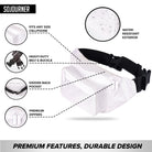 Fanny Pack (Solids) with water-resistant exterior, adjustable belt, and hidden back pocket, perfect for rave outfits.