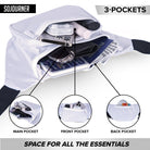 Fanny Pack (Solids) showing spacious 3-pocket design, ideal for rave outfits, with organized storage for essentials.