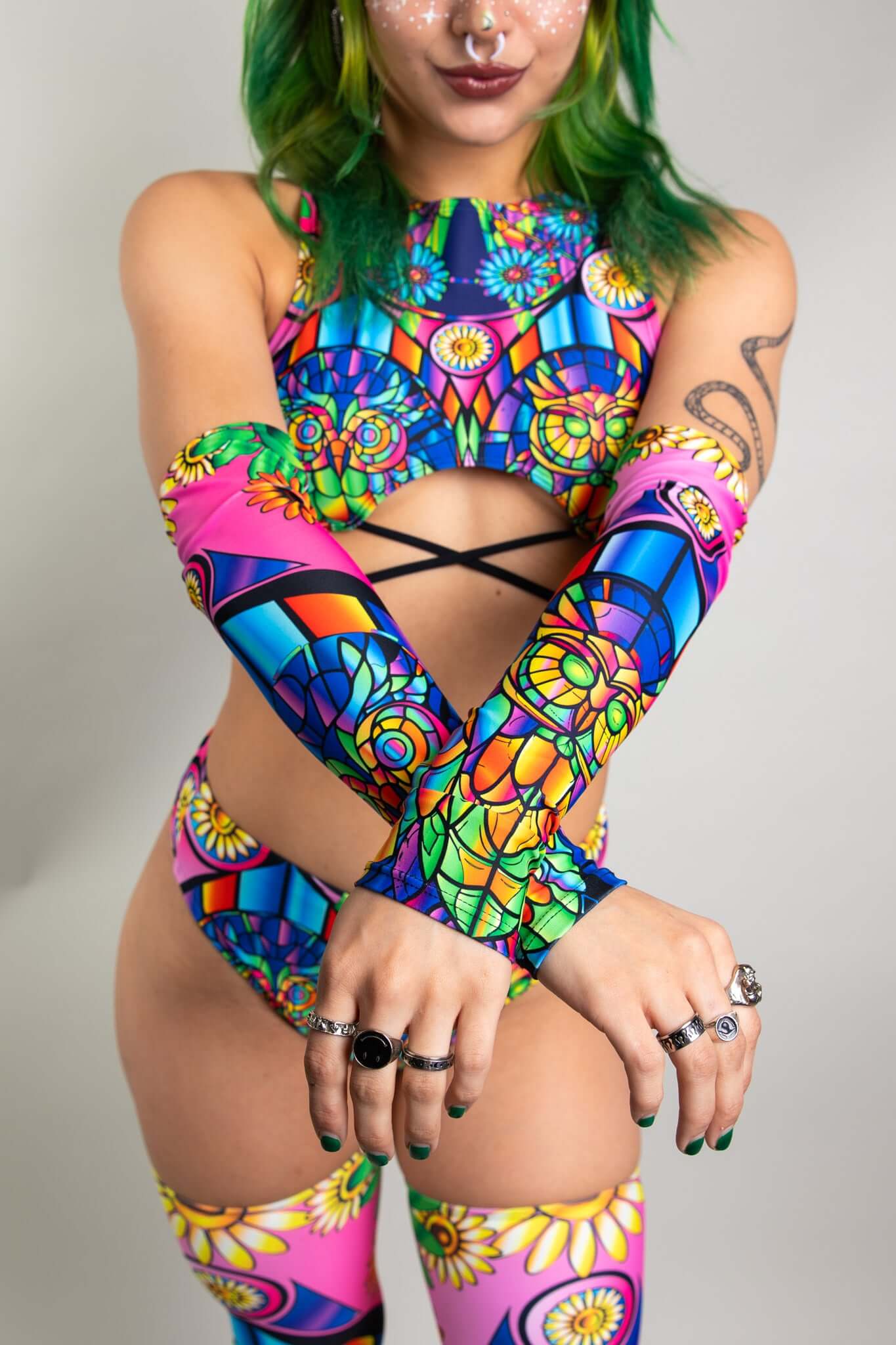 Sanctuary Arm Sleeves Freedom Rave Wear Size: X-Small