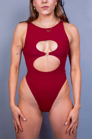 Scarlet Keyhole Bodysuit