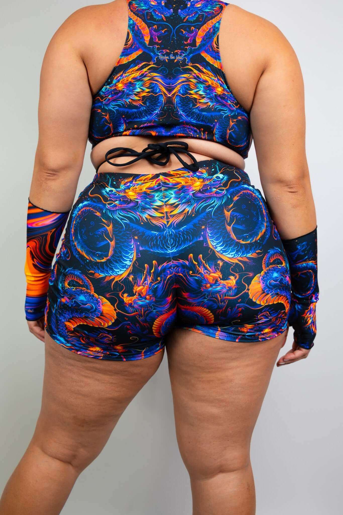 ShadowFlame High Waist Shorts Freedom Rave Wear Size: X-Small