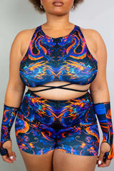 ShadowFlame Teaser Top with Straps Freedom Rave Wear Size: X-Small