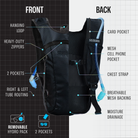 Hydration Pack Backpack (Small) features adjustable straps, removable hydro pack, and multiple pockets for convenience.