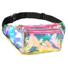 Rave Fanny Pack in iridescent finish, perfect for music festivals and outdoor activities.