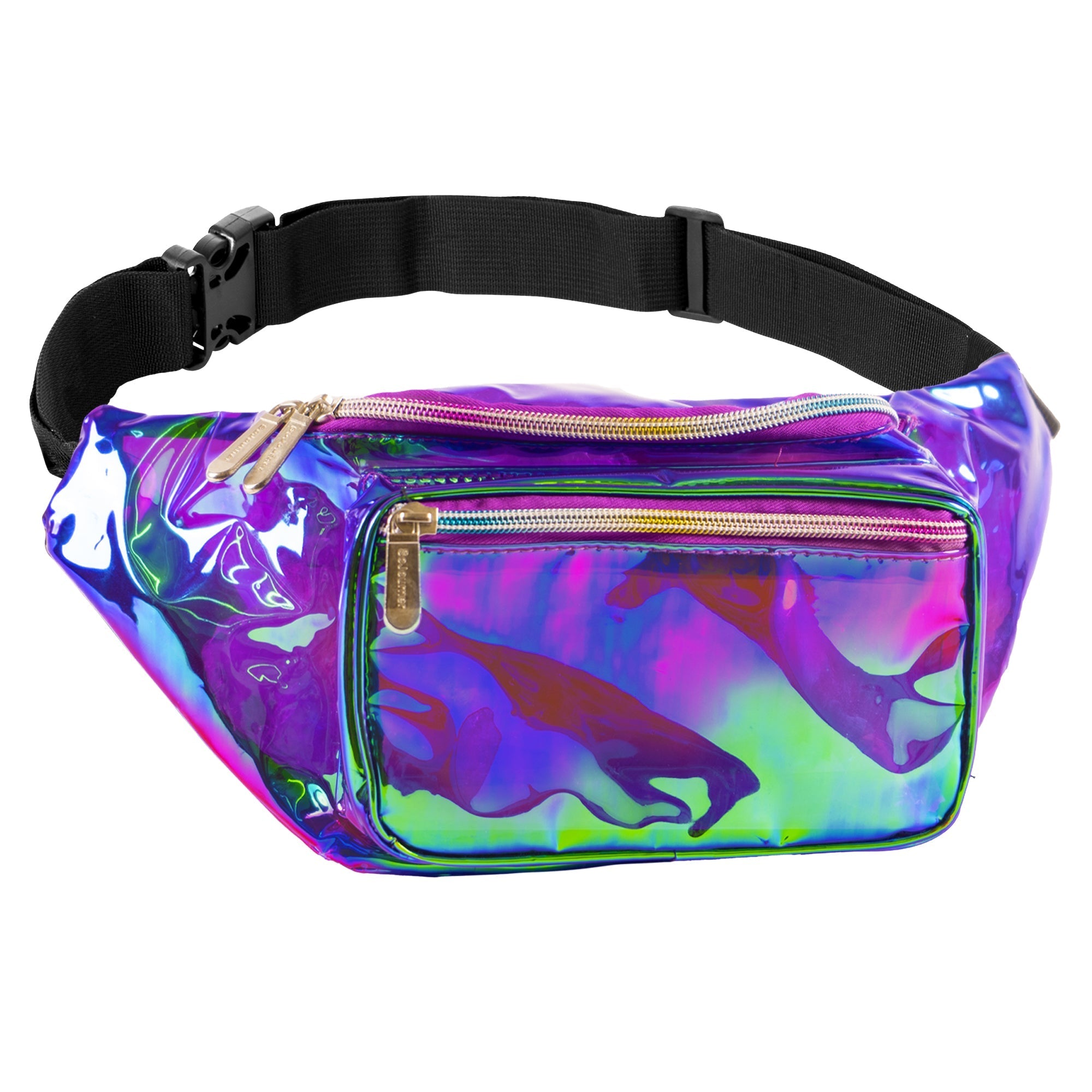 Colorful Rave Fanny Pack with holographic design, perfect for festivals and parties in fun style.