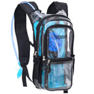 Hydration Pack Backpack (Medium) - Clear lightweight design with adjustable straps and hydration bladder included.