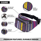 Fanny Pack (Solids) with water-resistant exterior, premium zippers, and hidden back pocket for rave outfits.