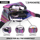 Fanny Pack (Solids) with 3-pocket design showcasing organized essentials for rave outfits and daily use.