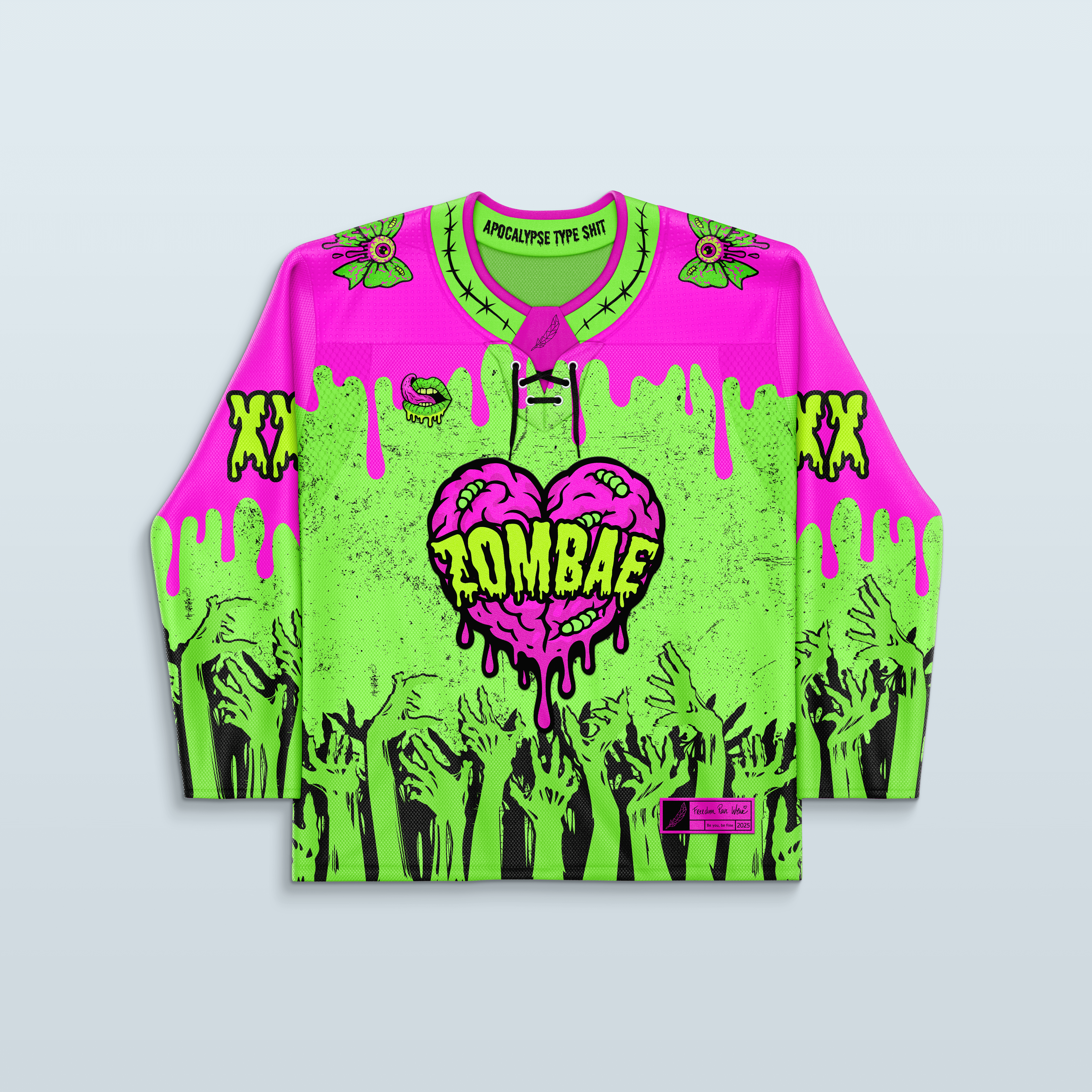 Zombae Rave Hockey Jersey – Limited Edition Green/Purple
