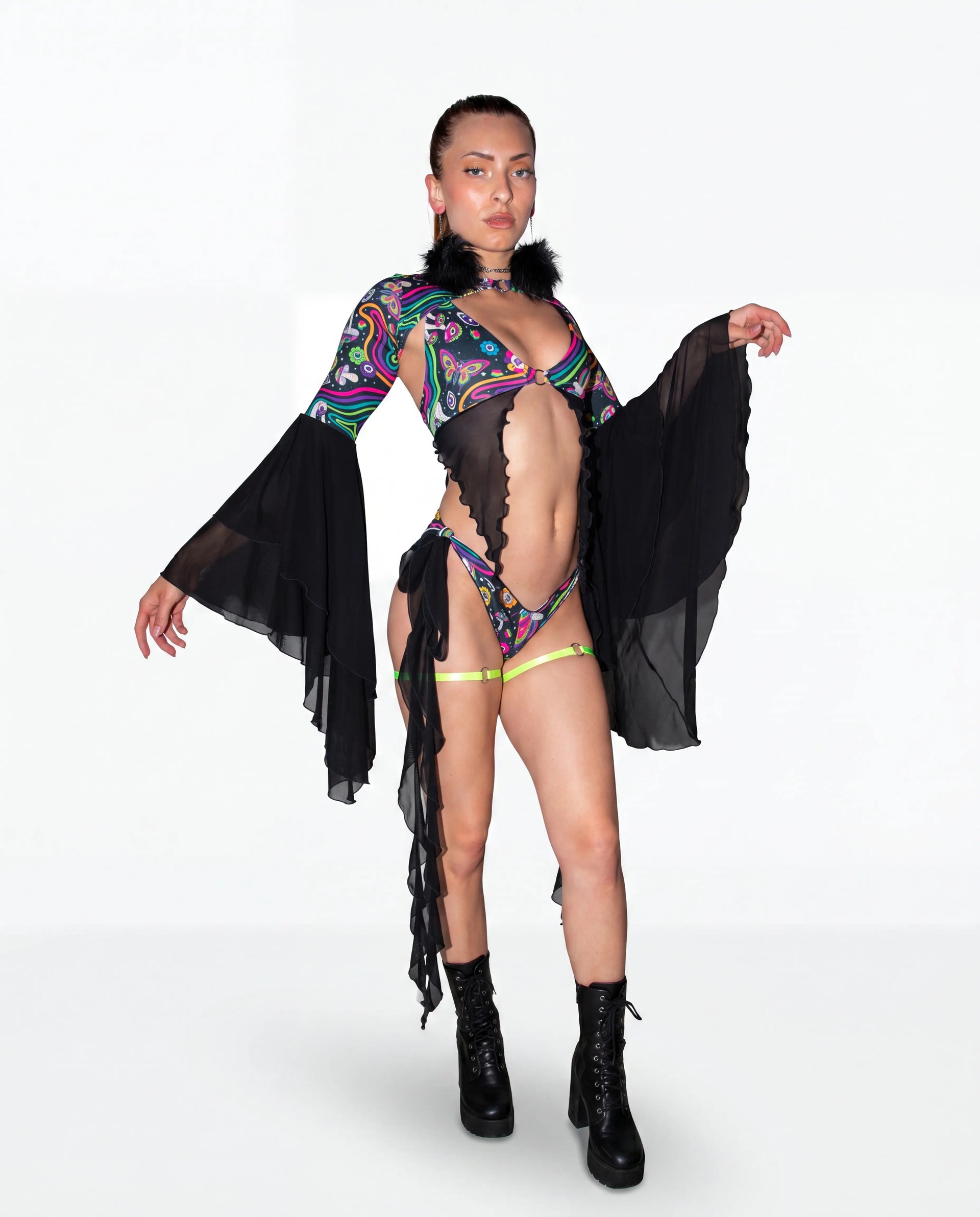 Awaken Nymph Sleeves - rave arm sleeves - detail view - EDM clothing — cyc_3