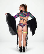 Awaken Nymph Sleeves - rave arm sleeves - detail view - EDM clothing — cyc_5