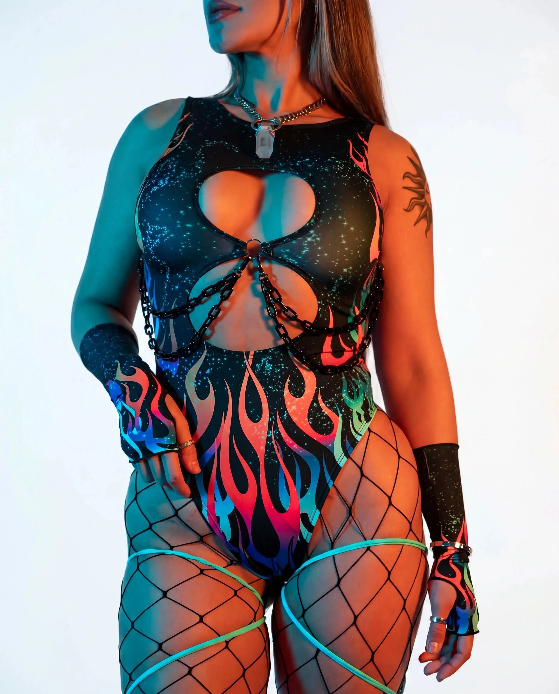 blaze-keyhole-rave-bodysuit — white