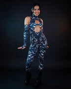 BLVDE Cold Shoulder Jumpsuit - rave bodysuit - styling view 10 - festival fashion