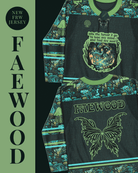 Faewood hockey jersey featuring enchanting forest design, ideal for rave outfits and magical adventures.