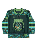 Faewood Hockey Jersey featuring mystical forest design, perfect for rave outfits and clothing enthusiasts.