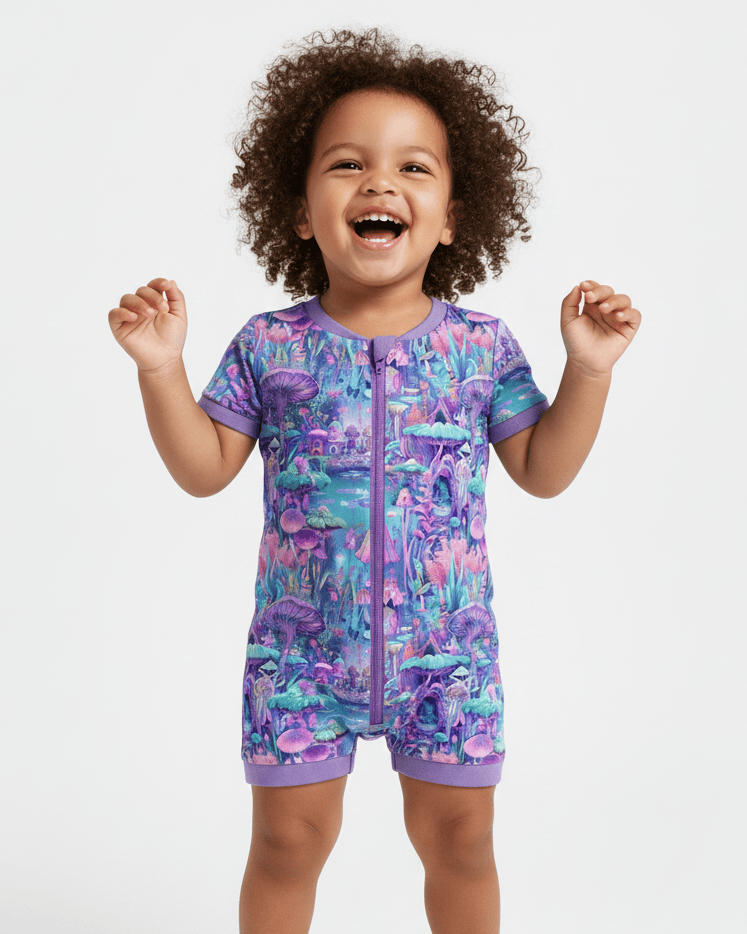 Baby's First Rave Zippered Shortie Romper