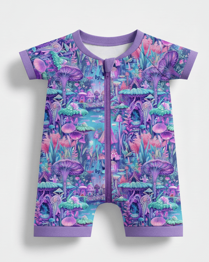 Baby's First Rave Zippered Shortie Romper