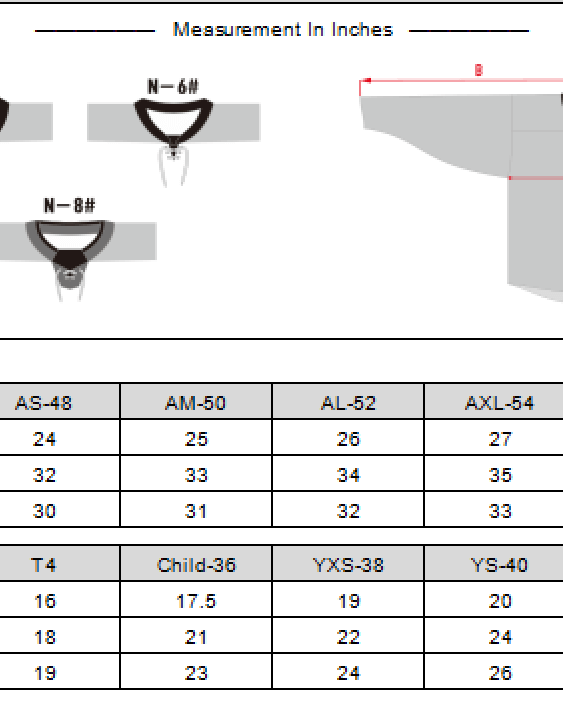 Size chart for Freedom Fam Hockey Jersey detailing measurements for adult and youth sizes in inches.