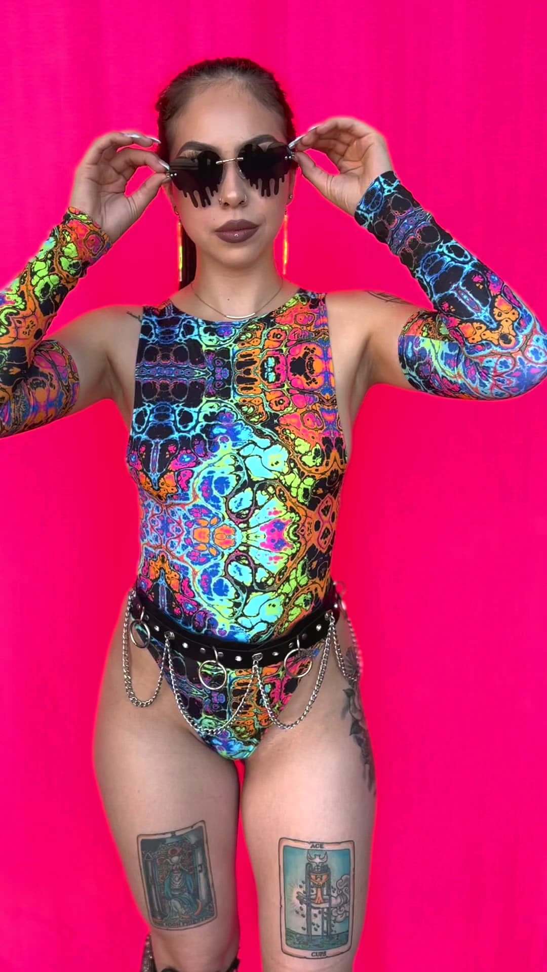 Lucidity Sideboob Bodysuit Freedom Rave Wear Size: X-Small