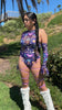 Lucent Slit Sideboob Bodysuit with Leg Straps