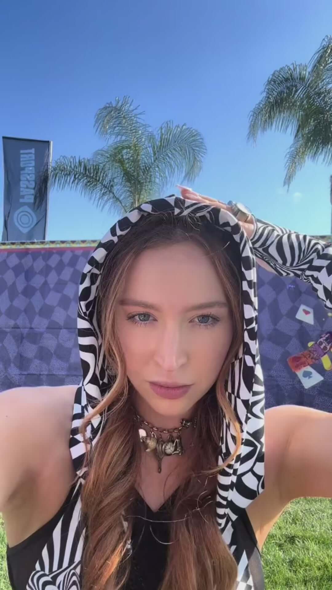 Distortion Assassin Hood Freedom Rave Wear Color: Black/White