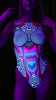 Technicolor Sideboob Bodysuit Freedom Rave Wear Size: X-Small