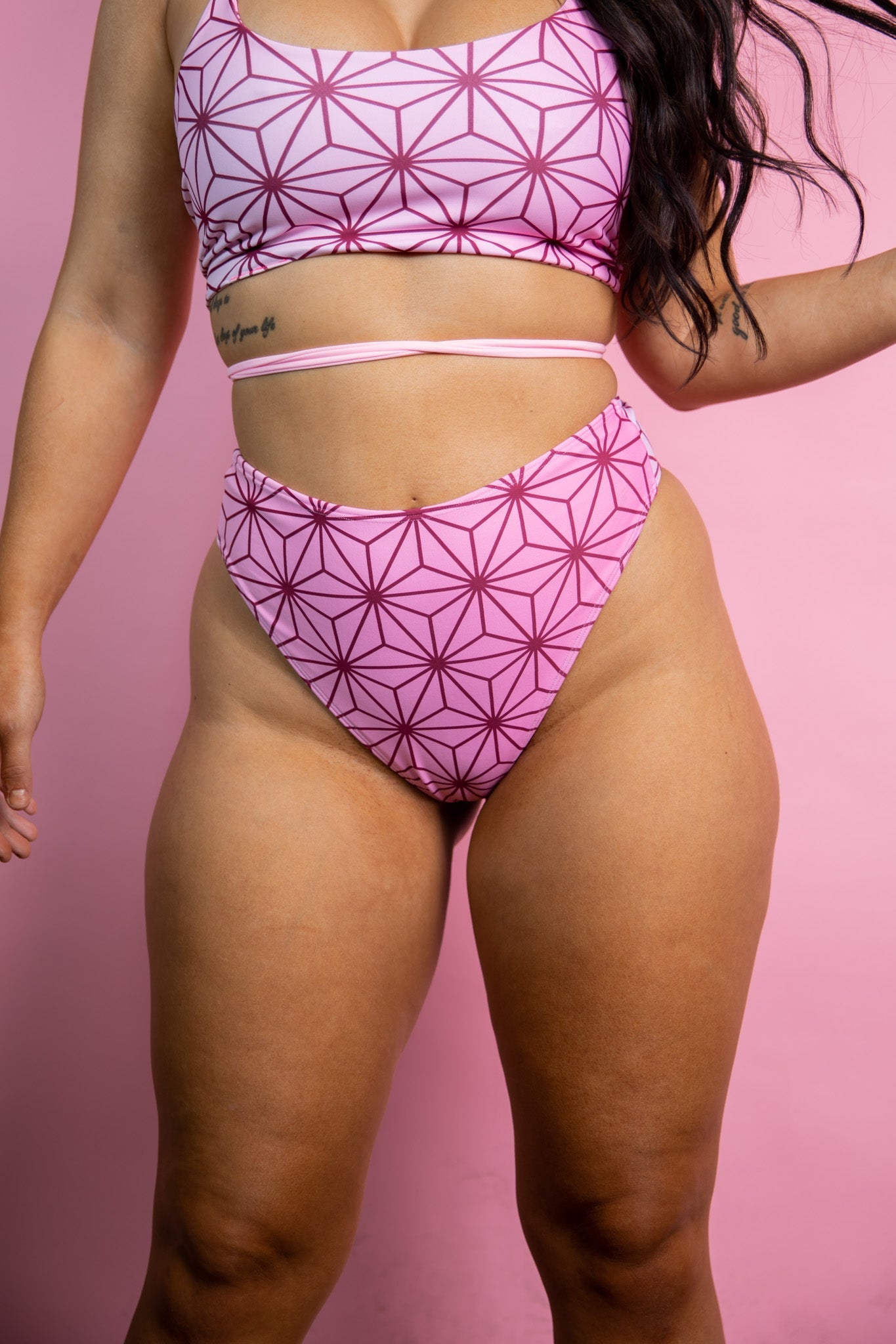 Bamboo Whisper High Waisted Thong - Freedom Rave Wear - Bottoms