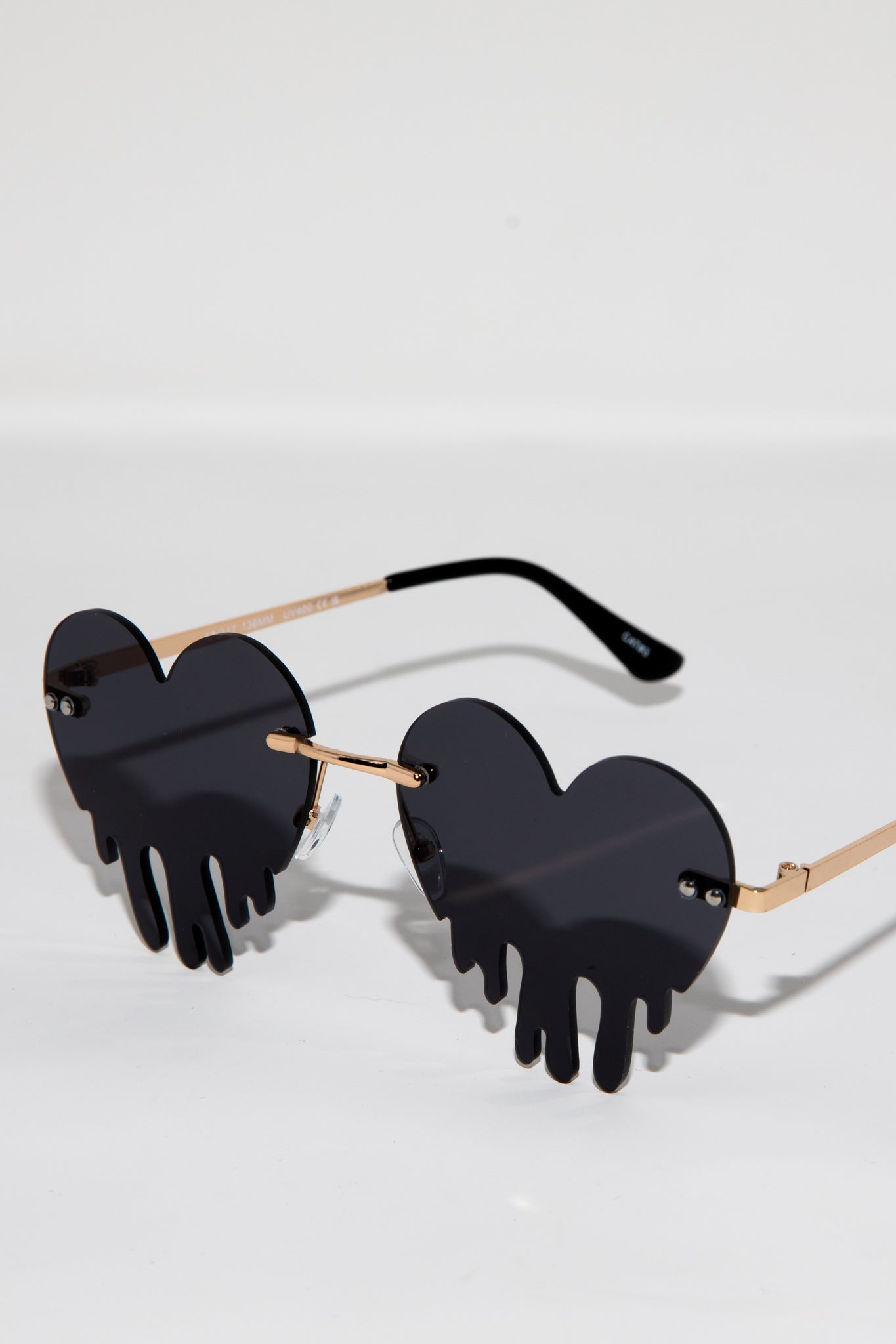 Black Drops Of Love Sunglasses - Freedom Rave Wear - Sunglasses