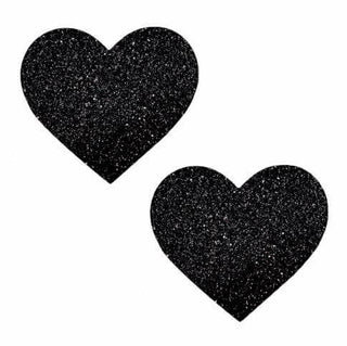 Black Malice Glitter I Heart U Pasties - Freedom Rave Wear - Pasties