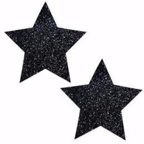Black Malice Glitter Starry Nights Pasties - Freedom Rave Wear - Pasties