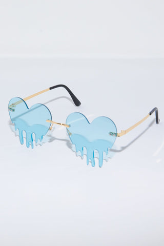 Blue Drops Of Love Sunglasses - Freedom Rave Wear - Sunglasses
