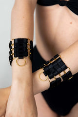 Cuffed Up Arm Band - Black - Freedom Rave Wear - Harnesses